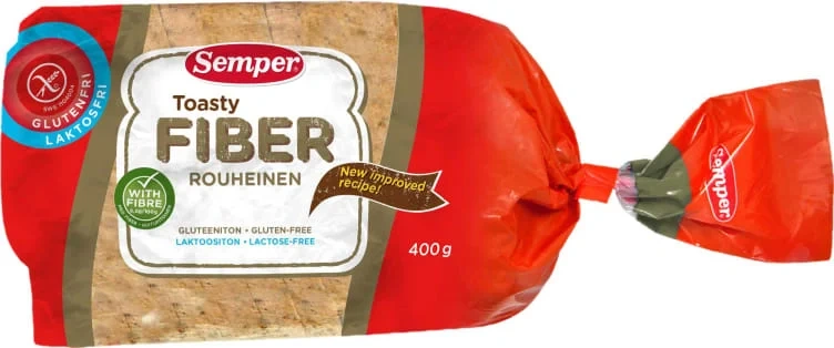 Toasty Fiber Brød glutenfri 400g Semper