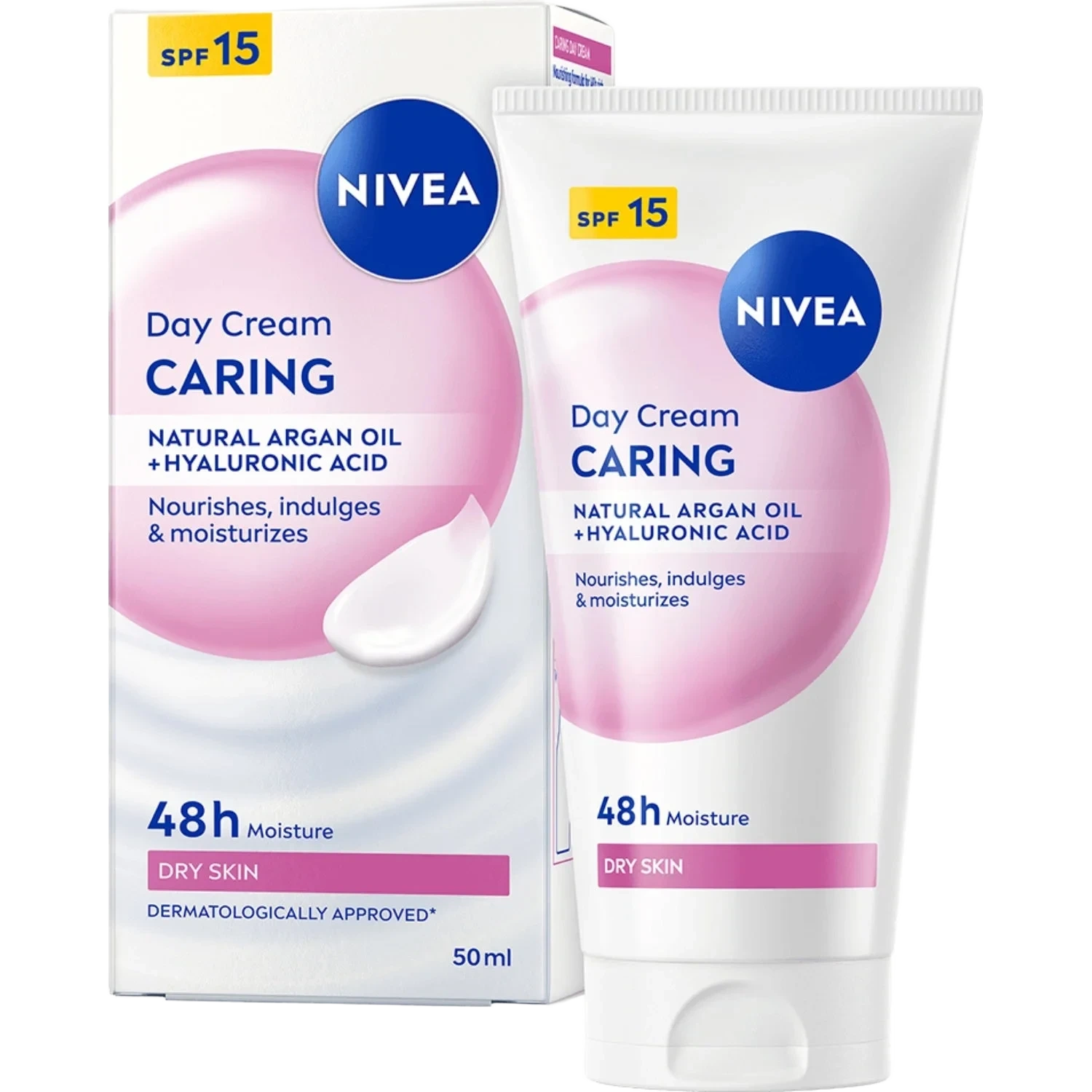 Nivea Day Cream Caring Dry Skin Spf15, 50ml