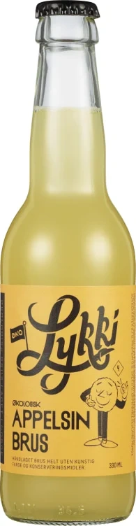 Appelsinbrus Økologisk 0,33l Fl Lykki Økologisk 0,33l Fl