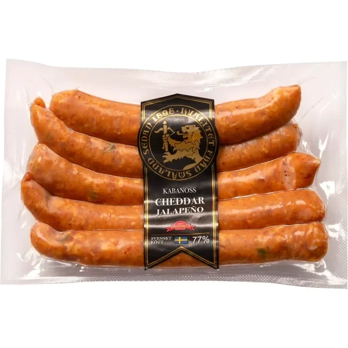 Hirschmans Charkuteri Jalapeno & Cheddar, Kabanoss