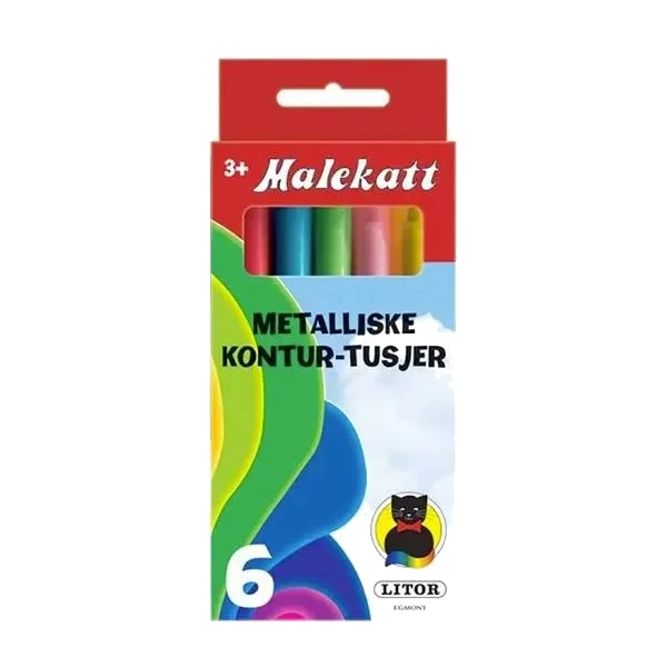 Malekatt Metalliske Kontortusjer - 6stk
