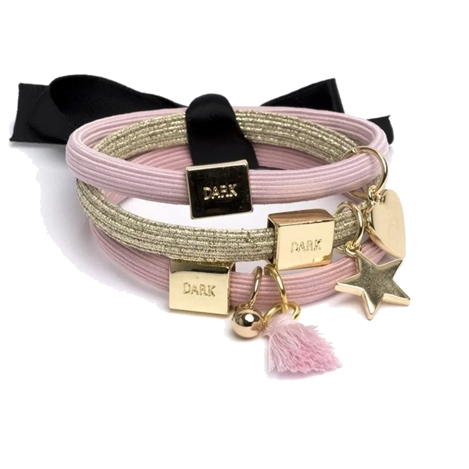 Dark Hair Ties 3 Pk Charm Combo