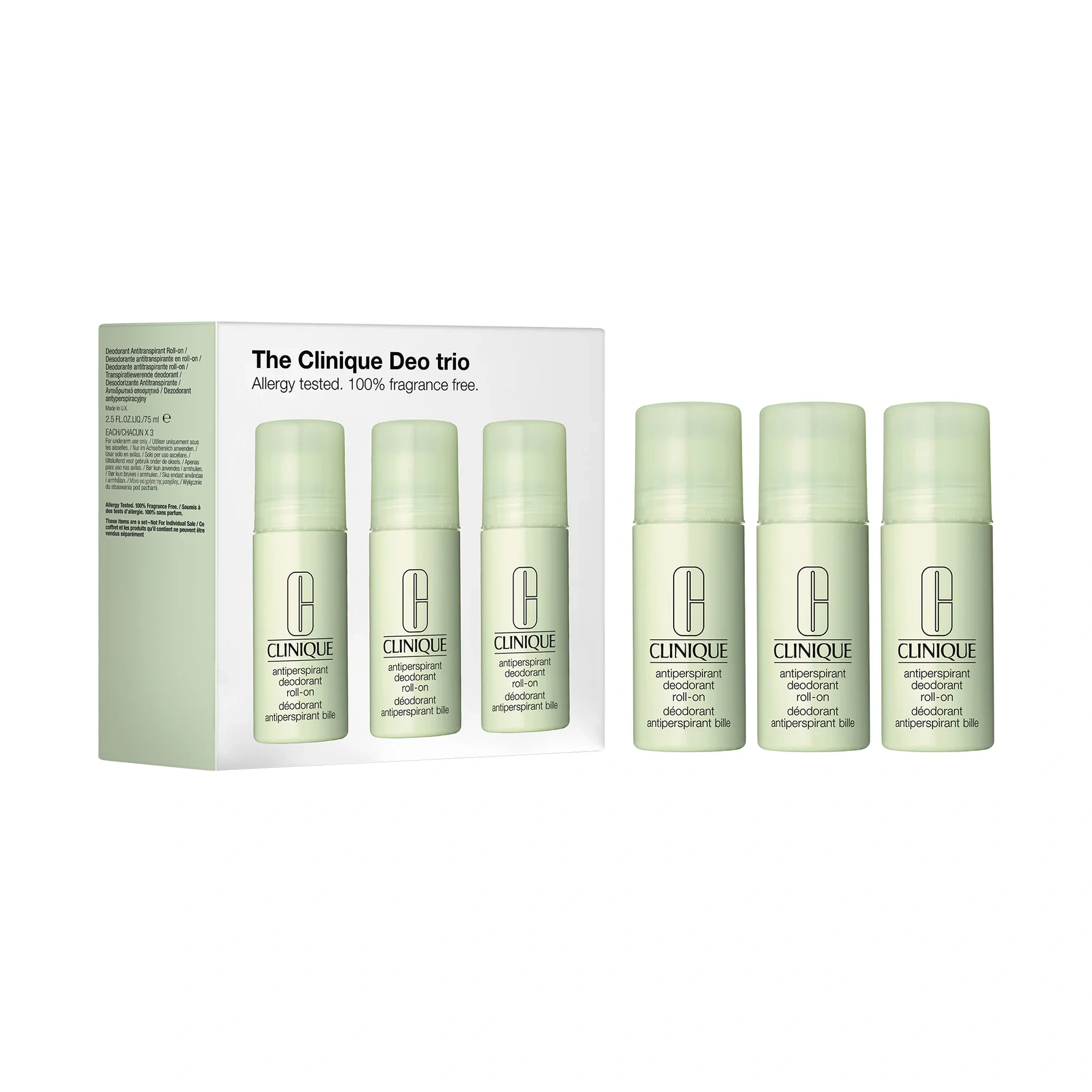The Clinique Deo Trio 3 x 75 ml