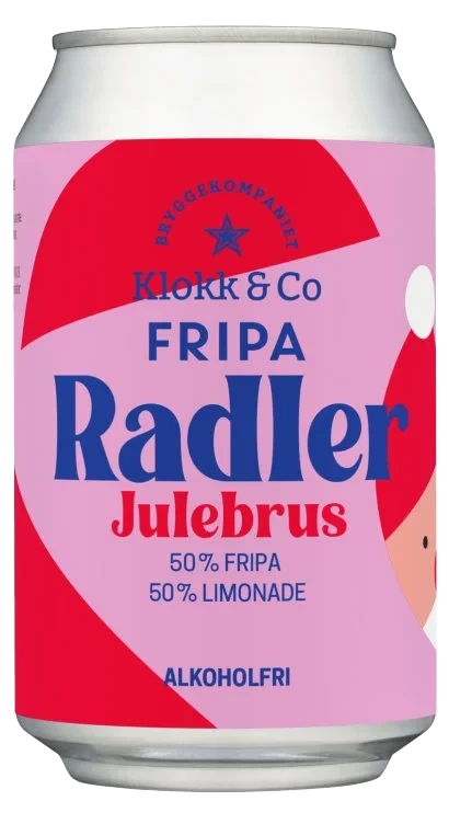 Fripa Radler Julebrus 0,33l boks Klokk&Co