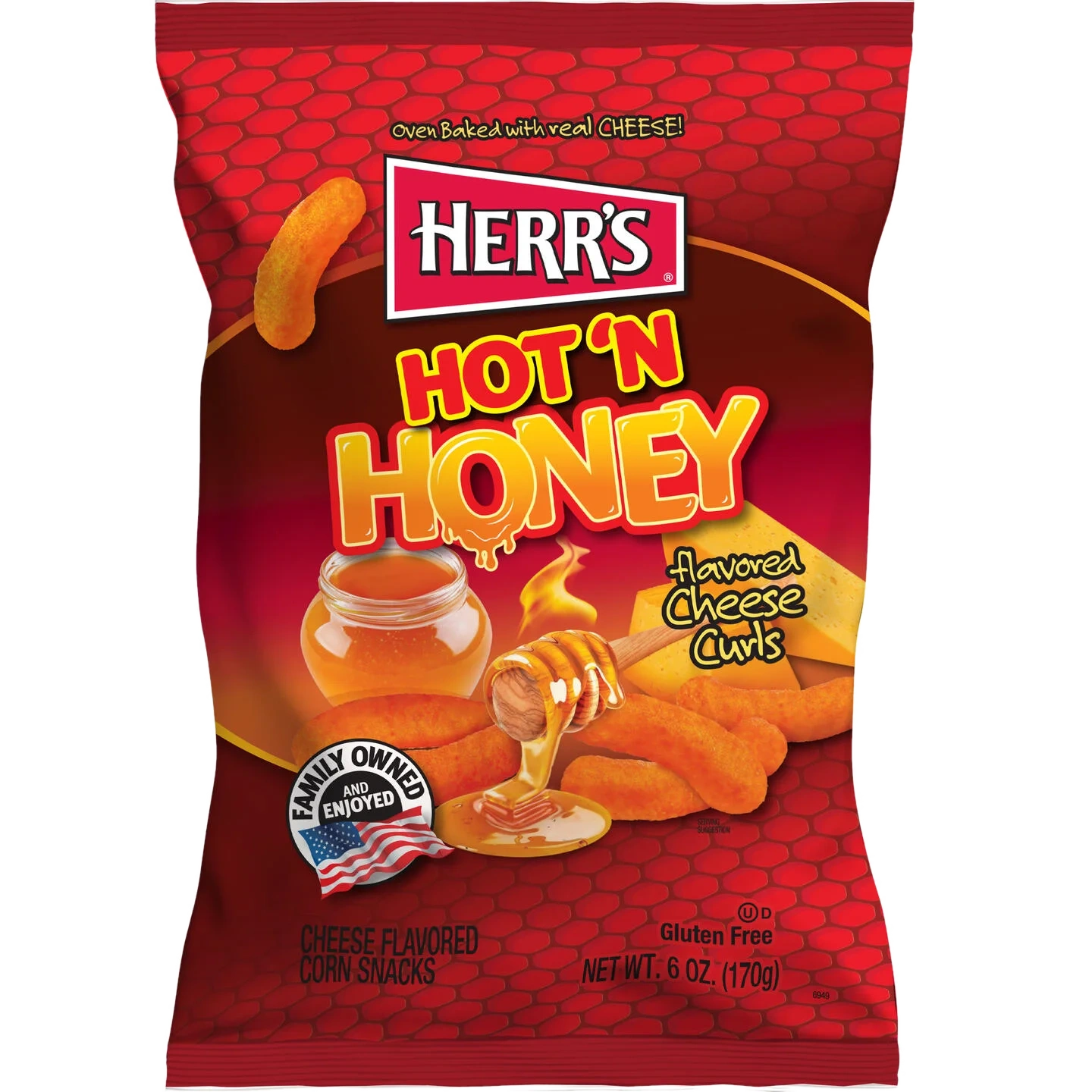 Herr's Honning Cheese Curls 170g