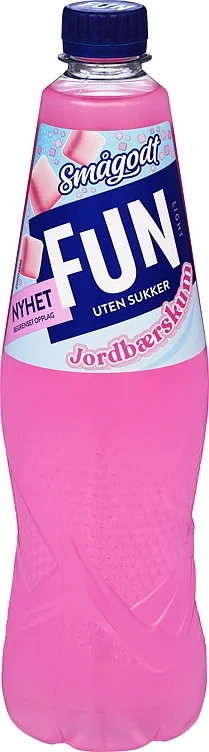 Fun light jordbærskum  0,8l
