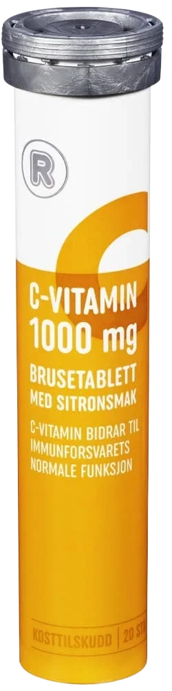 C-Vitamin 1000 mg Brusetablett med sitronsmak, 20 stk