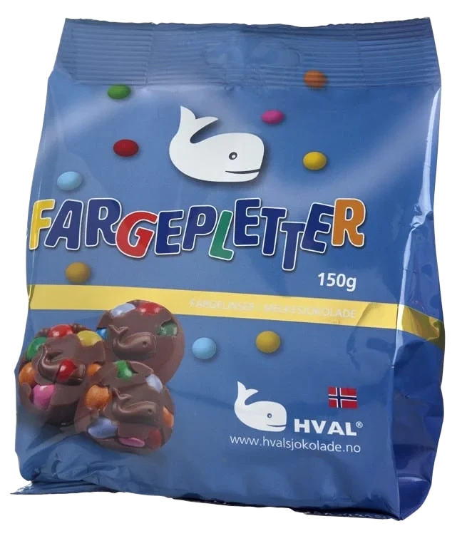 Fargepletter 150g Hval