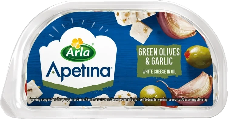 Apetina Snack Hvitløk/Oliven 100g Arla