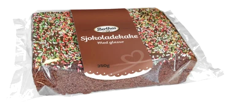 Sjokoladekake m/Glasur 360g Berthas