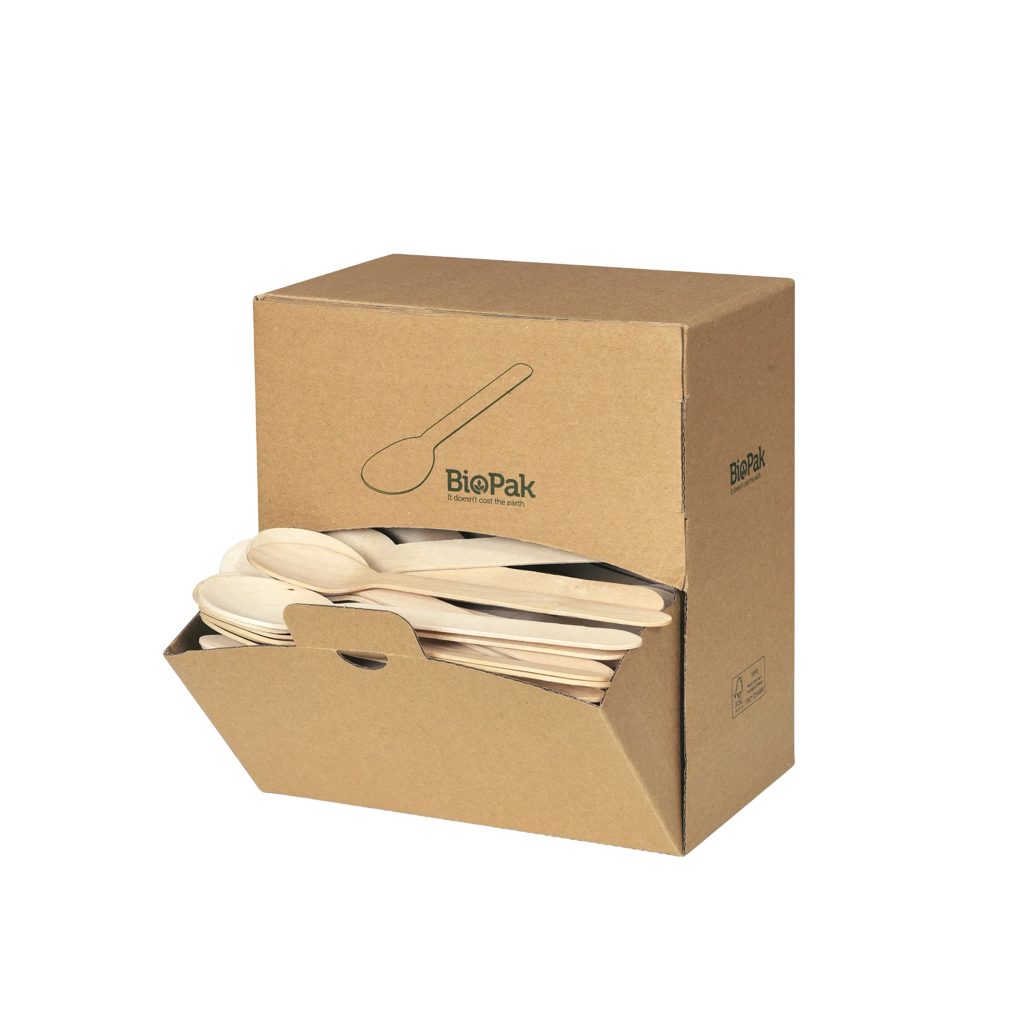 BioPak Vokset Tre Skje 16cm Dispenser