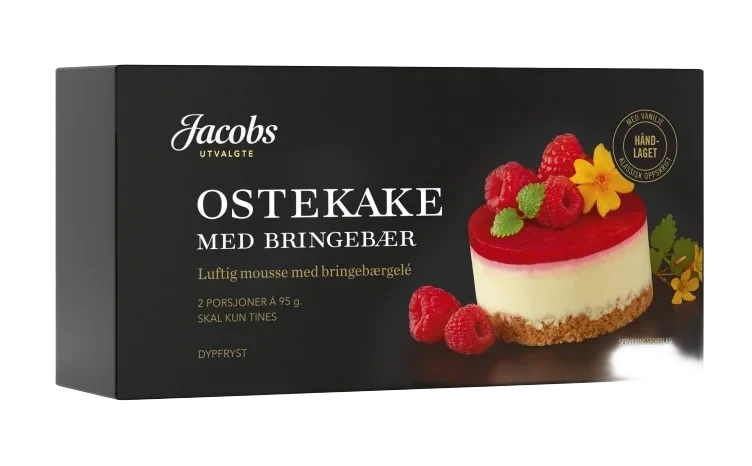 Ostekake Bringebær 190g Jacobs Utvalgte