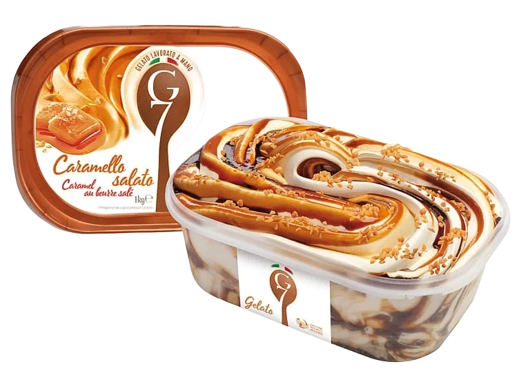 Caramello Salato 2l G7 Ekte Italiensk Iskrem