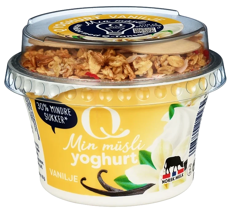 Yoghurt min müsli vanilje beger  165g