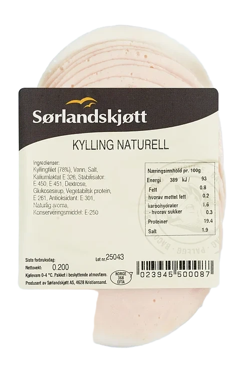 Kylling Naturell 200g Sørlandskjøtt