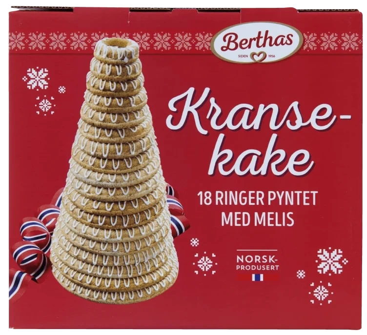 Kransekake 18ringer 900g Berthas
