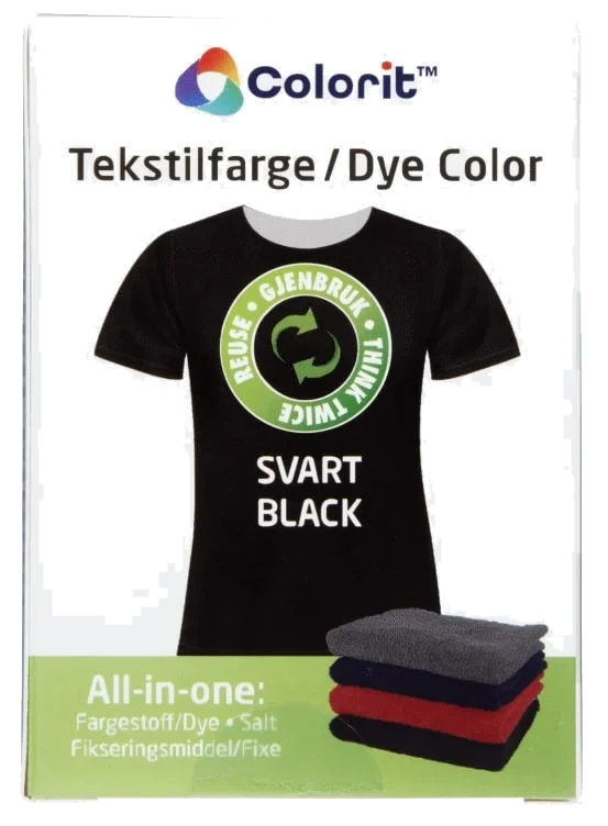 Tekstilfarge Svart Colorit