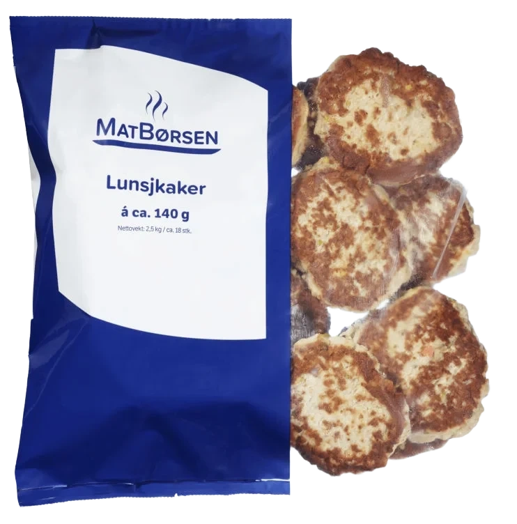 Lunsjkaker 2,5kg (18stk À 140g) Matbørsen