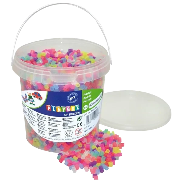 Rørperler Glittermiks 5000 Stk I Bøtte