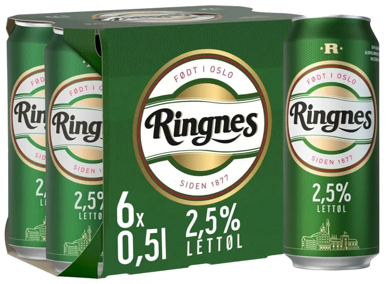 Ringnes Lettøl 0,5lx6 boks