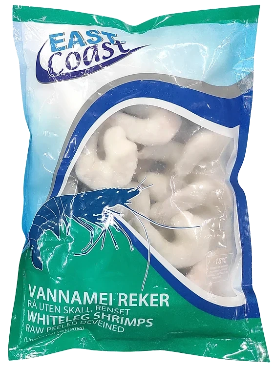 Scampi 16/20 rå uten skall og hode 25%glassering  1000g