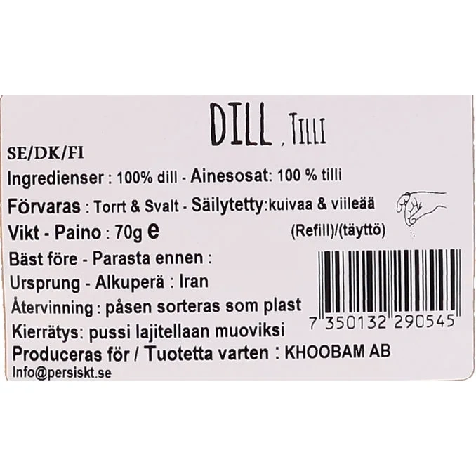 Torkad Dill