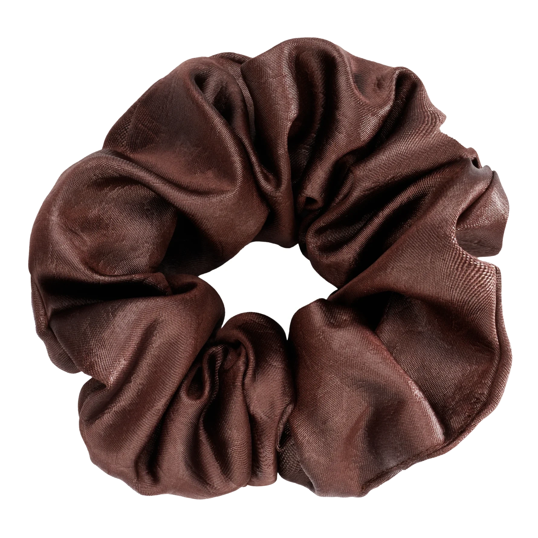 KICKS Beauty Faux Leather Scrunchie Brown Brown