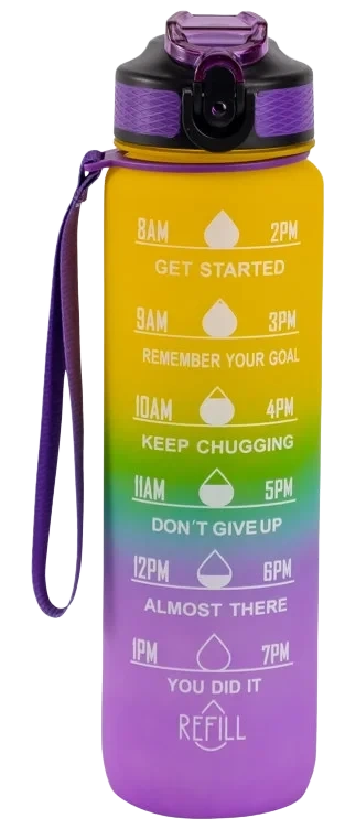 Drikkeflaske Multicolor 1000ml Hollywood Motivational Bottle
