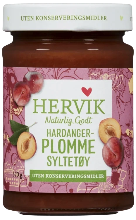 Hervik Hardangerplommesyltetøy 320g