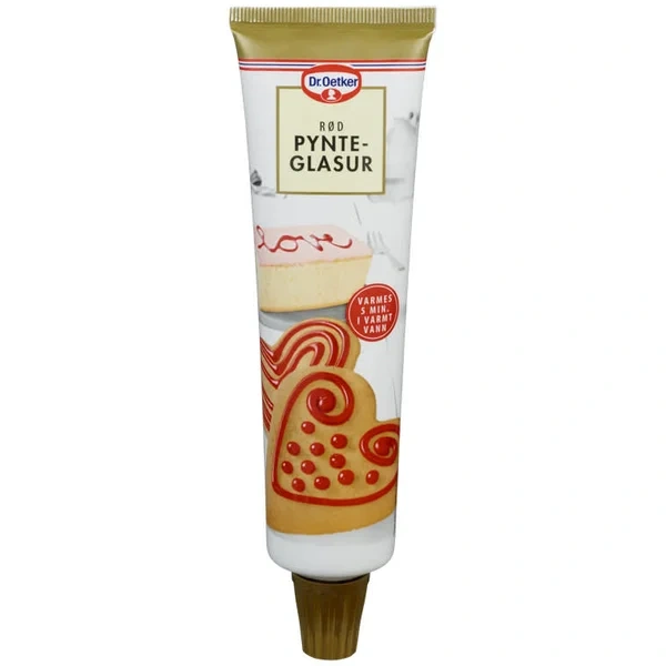 Pynteglasur Rød 125g Dr. Oetker