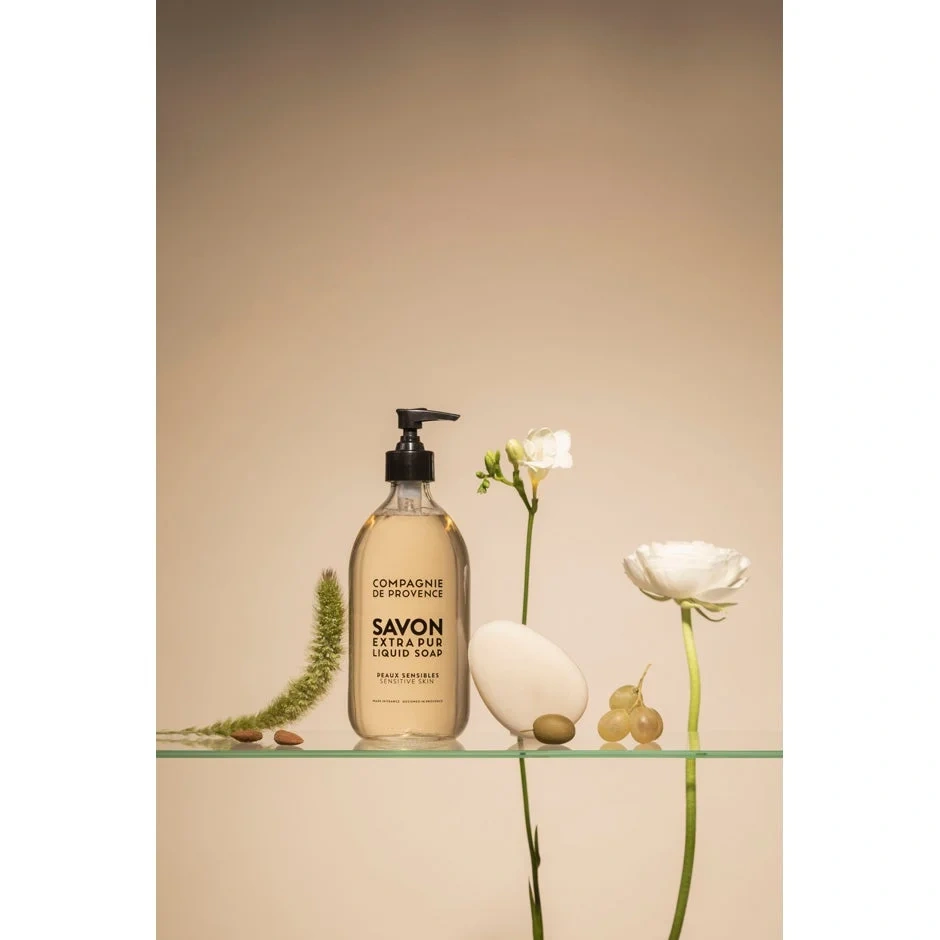 COMPAGNIE DE PROVENCE SAVON Liquid Marseille Soap Refill Sensitive Skin Liquid Hand Refill Soap 495 ml