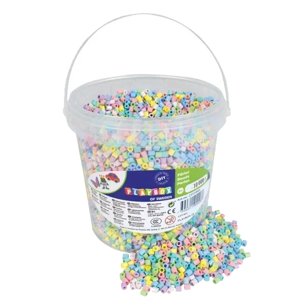 Rørperler Pastellmiks 10000 Stk I Bøtte