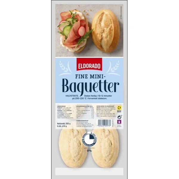 Minibaguett Grove Fullkorn m/linfrø 300g Eldorado