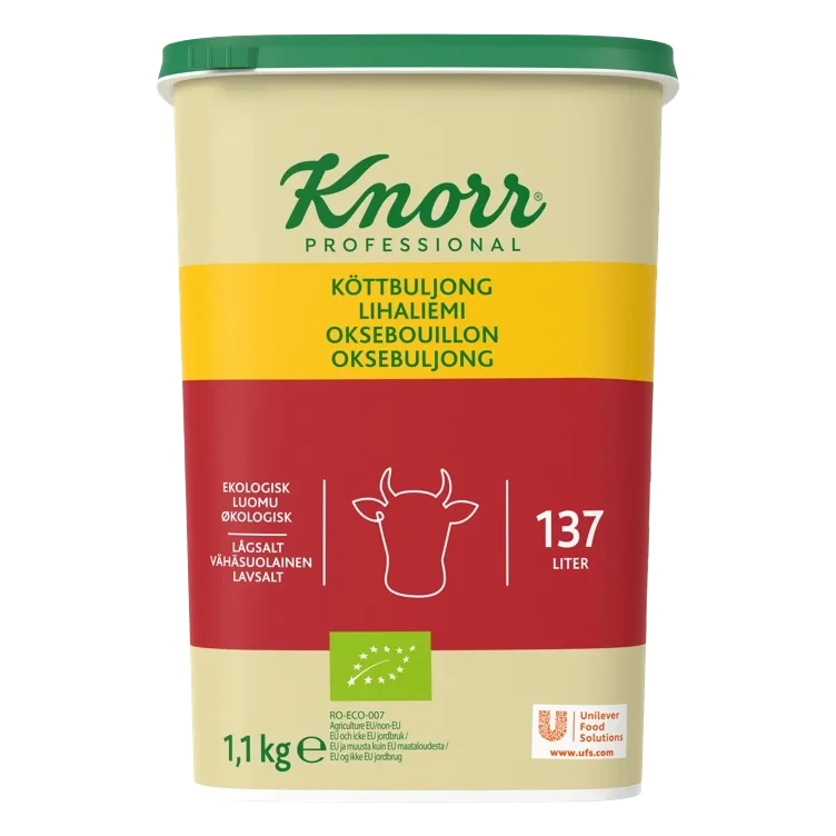 Köttbuljong, Ekologisk, Lågsalt
