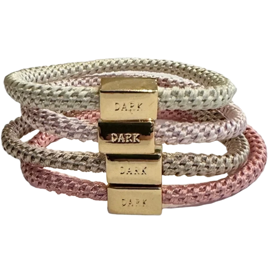 Dark Fat Hair Ties Thin 4 Pk Combo