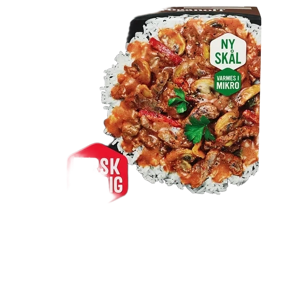 Biff Stroganoff m/ris 480g Fersk & Ferdig