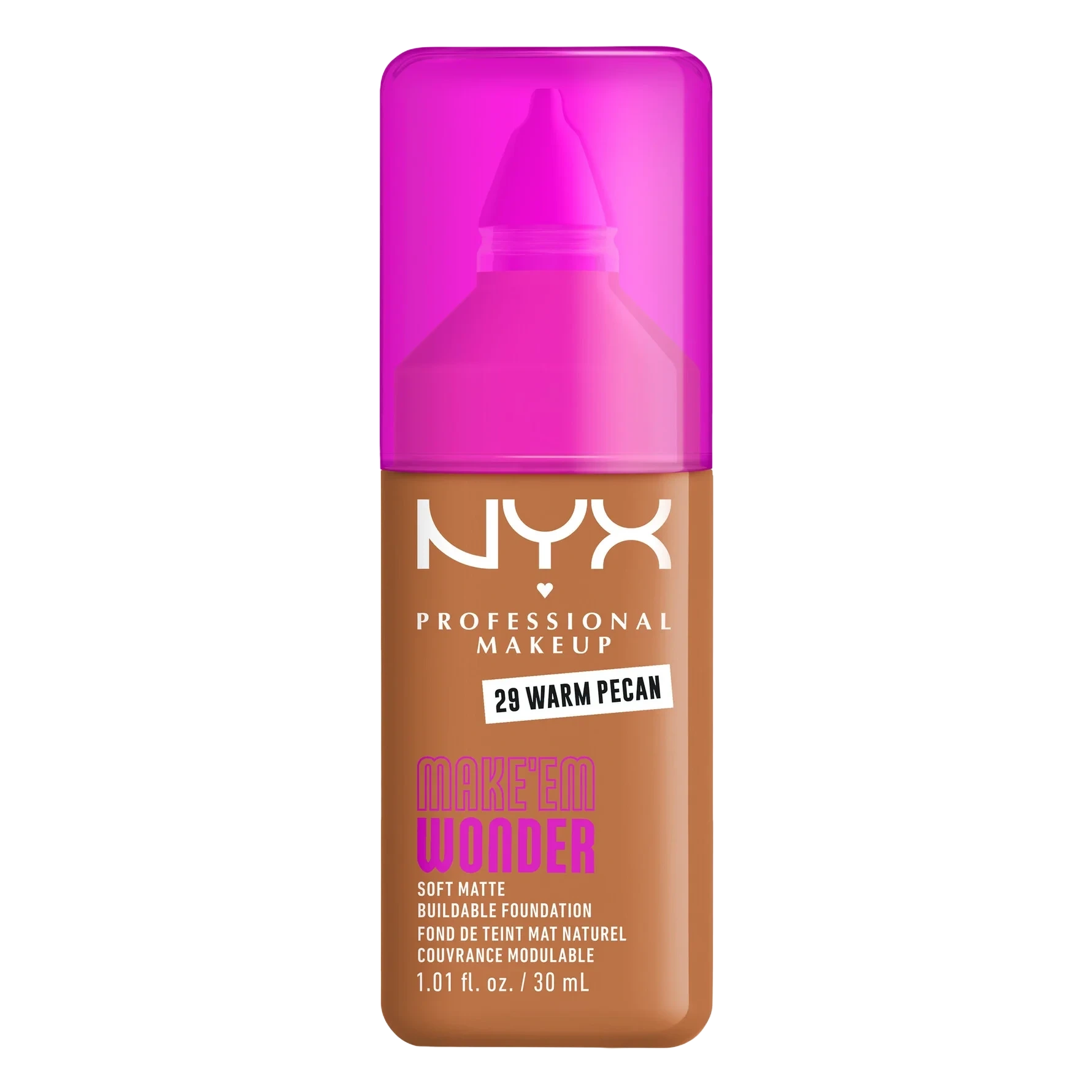 NYX PROFESSIONAL MAKEUP Make Em Wonder Foundation 29 Warm Pecan