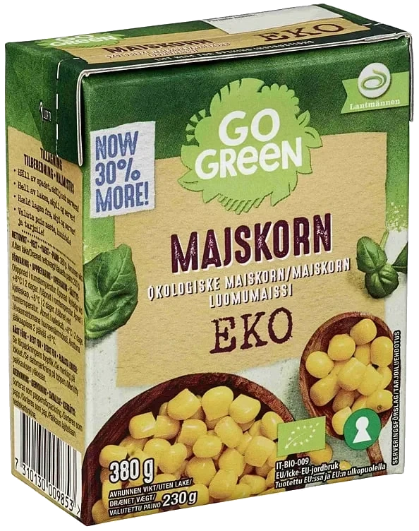 Gogreen mais økologisk   380g