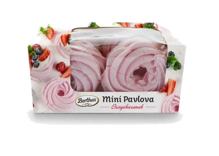 Mini Pavlova Bringebær 120g Berthas