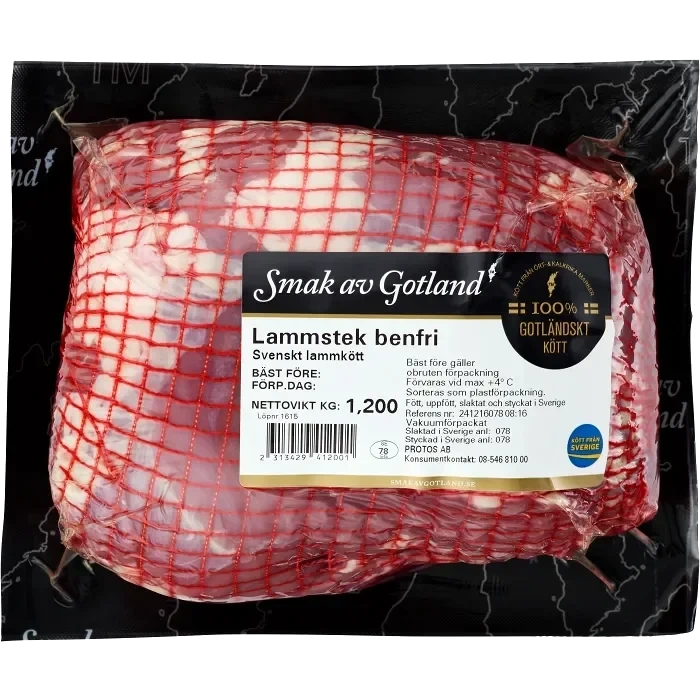 Lammstek Färsk i nät ca 1,2kg Smak av Gotland