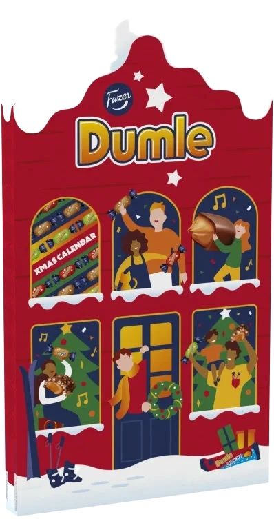 Dumle Julekalender m/Sjokolade 210g Fazer