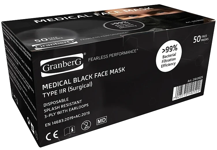 Kirurgisk munnbind ikke-vevd polypropylen type iir  50pk