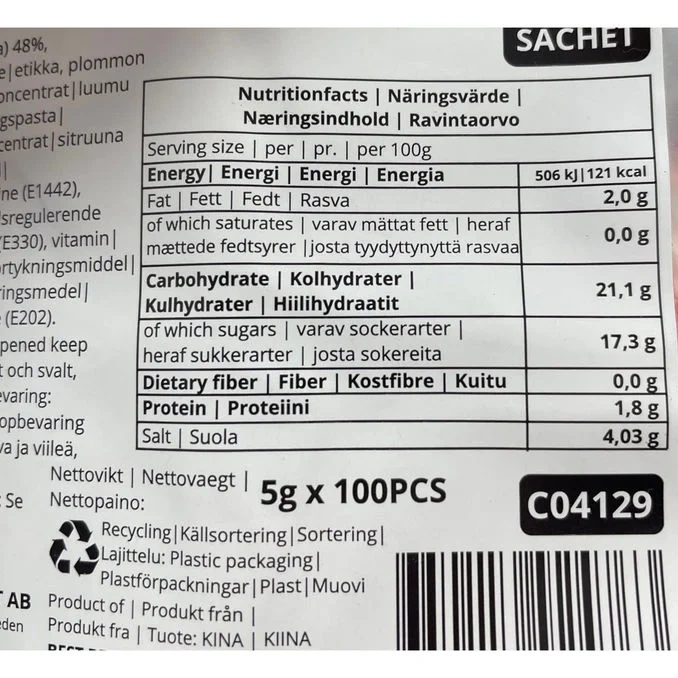 TWIN DRAGON Sambal Oelek Portionspåsar