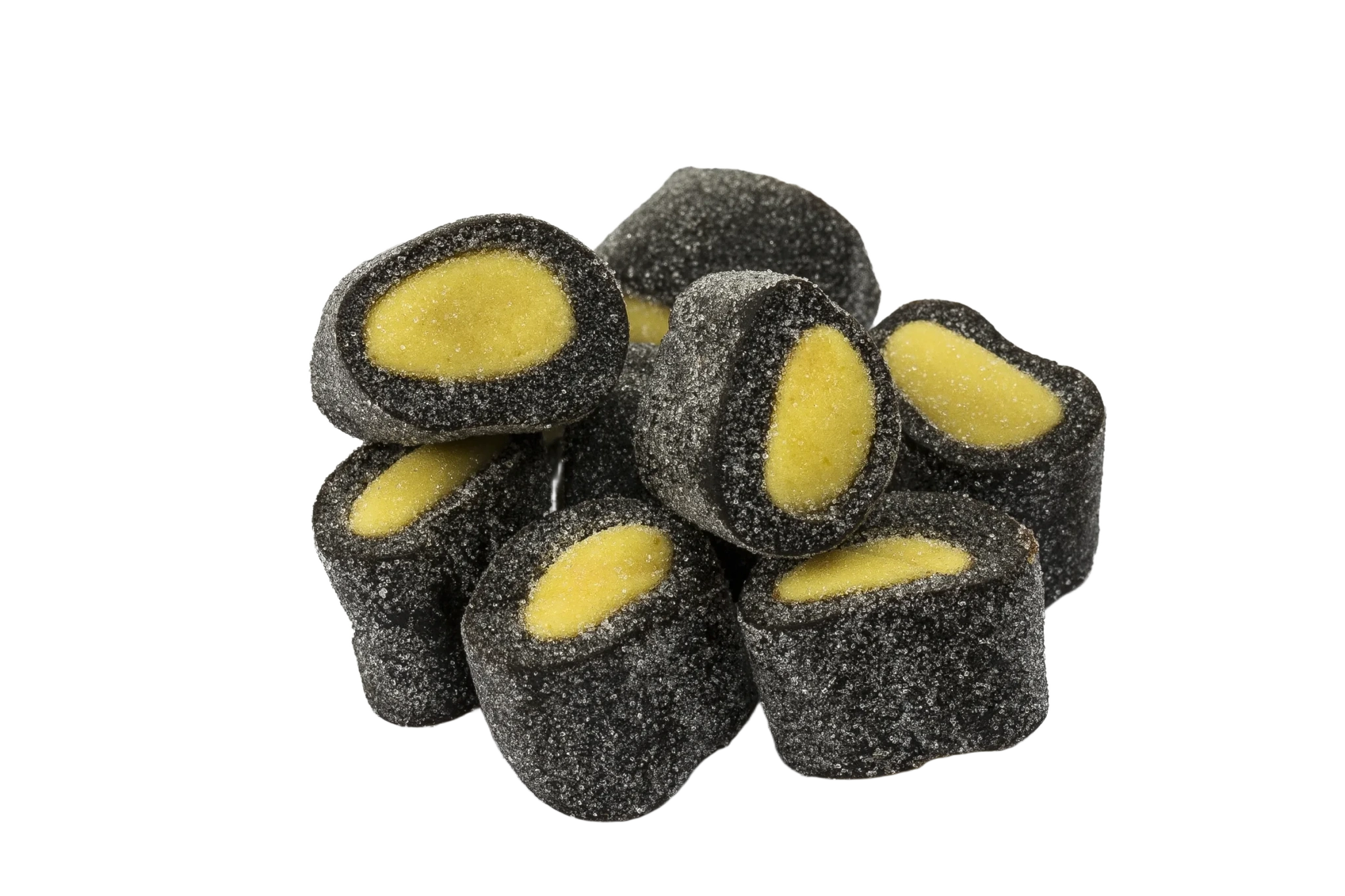 Citronfylld lakrits, sockrad 3kg