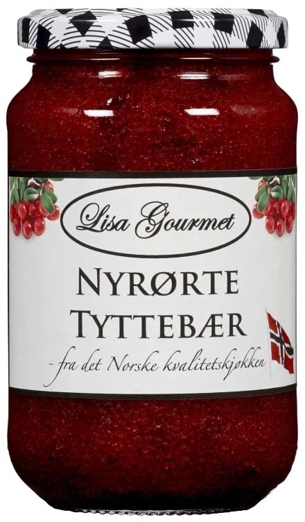 Nyrørte Tyttebær 365g Lisa Gourmet