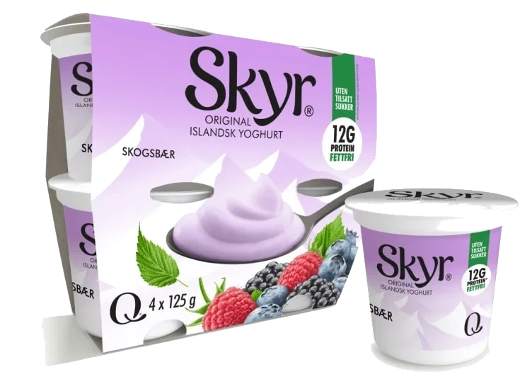 Q skyr skogsbær  4x125g