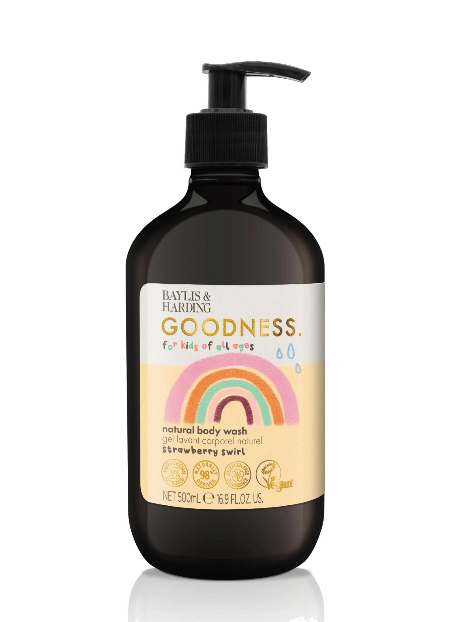 Baylis & Harding Goodness Kids Strawberry Swirl Body Wash, 500 ml