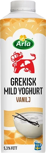 Mild grekisk yoghurt vanilj 5.3%