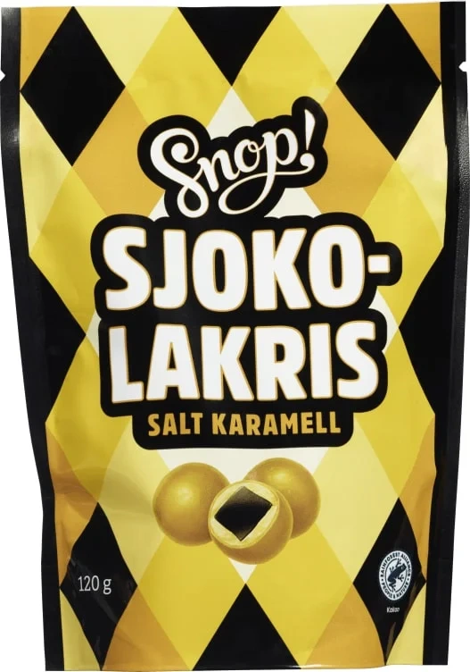 Sjoko-lakris m/salt Karamell 120g Snop