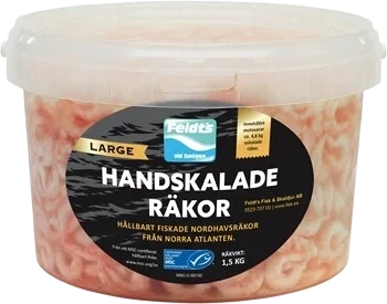 FELDT'S FISK & SKALLDYR AS Håndpillede Reker i Lake Store
